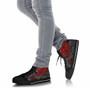 Tahiti Polynesian High Top Shoes - Red Turtle Hibiscus Flowing 4