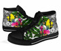 New Caledonia High Top Shoes White - Turtle Plumeria Banana Leaf 3