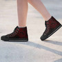 Palau High Top Shoes - Cross Style Red Color 3