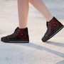 Chuuk State High Top Shoes - Cross Style Red Color 3