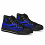 Tuvalu High Top Shoes Blue - Polynesian Tentacle Tribal Pattern 3