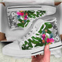 New Caledonia High Top Shoes White - Turtle Plumeria Banana Leaf Crest 10