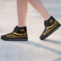 Federated States of Micronesia High Top Shoes Gold - Polynesian Tentacle Tribal Pattern 2