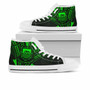 Tuvalu High Top Shoes - Cross Style Green Color 6