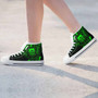 Tuvalu High Top Shoes - Cross Style Green Color 9