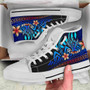 Kosrae High Top Shoes Blue - Vintage Tribal Mountain 10