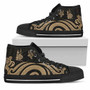 New Caledonia High Top Canvas Shoes - Gold Tentacle Turtle 1