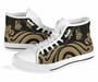 New Caledonia High Top Canvas Shoes - Gold Tentacle Turtle 8