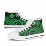 Wallis and Futuna High Top Shoes - Green Tentacle Turtle 7