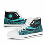 Marshall Islands Custom Personalised High Top Shoes Turquoise - Polynesian Tentacle Tribal Pattern 8