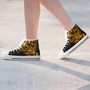 Fiji High Top Shoes - Cross Style Gold Color 9