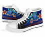 Marshall Islands Custom Personalised High Top Shoes Blue - Vintage Tribal Mountain 8