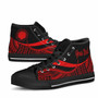 Northern Mariana Islands Custom Personalised High Top Shoes Red - Polynesian Tentacle Tribal Pattern 4