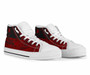 Yap State High Top Shoes - Red Color Symmetry Style 2