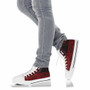 Yap State High Top Shoes - Red Color Symmetry Style 4