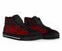 Yap State High Top Shoes - Red Color Symmetry Style 6