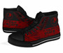 Yap State High Top Shoes - Red Color Symmetry Style 7