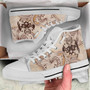 Tonga High Top Shoes - Hibiscus Flowers Vintage Style 7