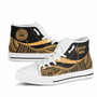 American Samoa High Top Shoes Gold - Polynesian Tentacle Tribal Pattern 8