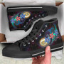 Hawaii High Top Shoes - Plumeria Flowers Style 2