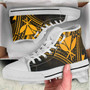 Hawaii Kanaka Maoli High Top Shoes - Cross Style Gold Color 7