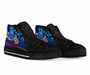 Nauru Custom Personalised High Top Shoes Blue - Vintage Tribal Mountain 2