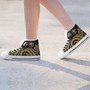 Hawaii High Top Shoes - Gold Tentacle Turtle 9