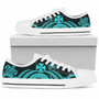 Wallis and Futuna Low Top Canvas Shoes - Turquoise Tentacle Turtle 6