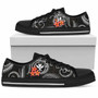 Polynesian Hawaii Low Top Shoes - Black Plumeria 1