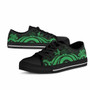 Marshall Islands Low Top Canvas Shoes - Green Tentacle Turtle Crest 3