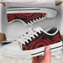 Marshall Islands Low Top Canvas Shoes - Red Tentacle Turtle Crest 5