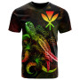 Hawaii Custom Personalized Polynesian T-Shirt - Turtle With Blooming Hibiscus Reggae 3