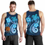 Papua New Guinea Personalised Men Tank Top - Turtle and Tribal Tattoo Of Polynesian 5