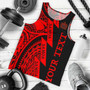 (Custom Personalised Text) Samoa Men Tank Tops - Samoa Coat Of Arm Red 1