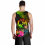 Tonga Polynesian Men Tank Top - Hibiscus and Banana Leaves 3