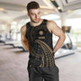 Nauru Polynesian Men Tank Top - Gold Tribal Wave 3