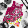 Tonga Custom Personalised Men Tank Top - Turtle Plumeria (Pink) 3