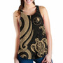 Yap Micronesian Women Racerback Tank - Gold Tentacle Turtle 2