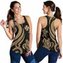 Wallis and Futuna Women Racerback Tank - Gold Tentacle Turtle 2