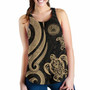 American Samoa Women Racerback Tank - Gold Tentacle Turtle 2