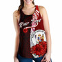 Niue Polynesian Custom Personalised Women Racerback Tank - Coat Of Arm With Hibiscus 2