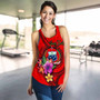 Samoa Polynesian Custom Personalised Women Racerback Tank - Floral With Seal Red 4