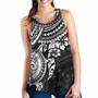 Cook Islands Polynesian Racerback Tank (Women) - White Turtle 2