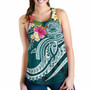 American Samoa Polynesian Women Racerback Tank- Summer Plumeria 2