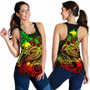 Papua New Guinea Women Racerback Tank - Reggae Shark Polynesian Tattoo 1