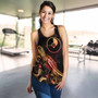 Yap Polynesian Women Tank Top - Turtle With Blooming Hibiscus Gold 5