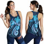 [Custom] Cook Islands Personalised Women Racerback Tank - Turtle and Tribal Tattoo Of Polynesian 4