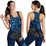 Guam Polynesian Racerback Tank (Women) - Blue Turtle Flowing 1