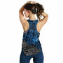 Guam Polynesian Racerback Tank (Women) - Blue Turtle Flowing 4