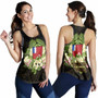 Wallis and Futuna Women Racerback Tank - Polynesian Gold Patterns Collection 4